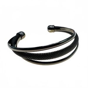 Lia Sophia Cuff Style, 3 Band Look, Bracelet Black Gunmetal